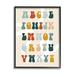 Stupell Industries Ba-958-Framed Earth Tones Alphabet Framed On by Lil' Rue Textual Art in Brown/Red/Yellow | 30 H x 24 W x 1.5 D in | Wayfair