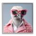 Stupell Industries Az-137-Framed Trendy Ostrich In Pink Wood in Brown/Pink | 17 H x 17 W x 1.5 D in | Wayfair az-137_gff_17x17