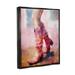Stupell Industries Ba-642-Floater Abstract Cowgirl Boots Framed On Canvas by Ziwei Li Painting Canvas in Pink | 21 H x 17 W x 1.7 D in | Wayfair