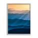 Stupell Industries Bb-220-Framed Blue & Yellow Mountains Framed On Wood by Jared Kreiss Print Wood in Blue/Brown | 20 H x 16 W x 1.5 D in | Wayfair