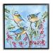 Stupell Industries ba-436-Framed Blue Jays on Winter Branch by Emma Leach Single Picture Frame Print on Canvas in Blue/Green/Red | Wayfair