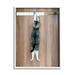 Stupell Industries Ba-361-Framed Desperate Cat Escaping Framed On Wood by Kazutoshi Ono Print Wood in Black/Brown | 20 H x 16 W x 1.5 D in | Wayfair