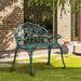 Astoria Grand Aloa Aluminium Garden Outdoor Bench Metal in Green | Wayfair 5E9D082912F242A3BC75CF8B229DF6C8