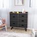 George Oliver Dresser Organizer Cabinet w/ 5 Fabric Drawers Wood in Brown | 33 H x 31.4 W x 11.8 D in | Wayfair CBA62AB341A8482FABA4A3DDC836B4AF