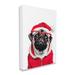 The Holiday Aisle® Pug In Santa Hat Canvas in Red | 30 H x 24 W in | Wayfair 4EF38C6B0A444531A17E58F34FC6D3E1