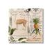 Ophelia & Co. Vintage Antelope Postcard On Canvas by Andrea Haase Canvas in Green | 17 H x 17 W x 1.5 D in | Wayfair