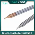 TULX-Micro fraise en bout en carbure HRC60 HRC55 2 flûtes 0.2-0.9mm Tipuppy Micro Flat 4mm