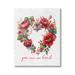 The Holiday Aisle® Valentine's Heart Shaped Wreath On Canvas by Lettered & Lined Print Canvas in White | 48 H x 36 W x 1.5 D in | Wayfair