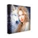 Millwood Pines Woman w/ Wolf On Canvas by Lena Owens Print Canvas in White | 30 H x 30 W x 1.5 D in | Wayfair 22B904869CB849EF84B947A1157A35AC
