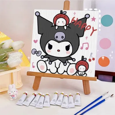 Sanrio HelloKitty MyMelody pittura digitale giocattoli per bambini colorazione dipinto a mano carino