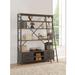 17 Stories Pavillion Bookcase Metal in Brown/Gray | 83 H x 64 W x 17 D in | Wayfair 961A895F6E074C13972EC443C9949E59