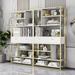 Everly Quinn Whisnant Bookcase in White/Yellow | 78.74 H x 78.74 W x 11.81 D in | Wayfair 5AA1B330D600416B9D50A89AF77E3137