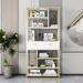 Everly Quinn Wilmer Bookcase in White/Yellow | 78.74 H x 31.5 W x 11.81 D in | Wayfair A1960B0C991E4FF9AE6B4C4A3ED67B64