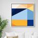 wall26 , Yellow, Orange Color Blocks Geometric Shapes Minimalism Modern Colorful Multicolor Ultra Framed On Canvas Print Canvas in Blue | Wayfair