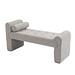 Ebern Designs Gabouray Boucle Bench Solid + Manufactured Wood/Wood/Upholstered in Gray | 23.63 H x 49.02 W x 15.94 D in | Wayfair