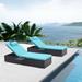 Latitude Run® Waikiki Outdoor Wicker Chaise Lounge - Set of 2 | 36.5 H x 25.6 W x 77 D in | Wayfair B9DDDCE501184F2FA35D6A4D29A2A2D2