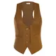 GK Women Stylish Vest Coat Waistcoat Deep U-Neck Handkerchief Hem Sleeveless Button Down Fitted