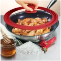 Tempered Glass Pan Covers 16-22-28-32cm Round Silicone Glass Lid Visual Pot Lid for Frying Pan