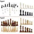 32 Medieval Chess Pieces Wooden/Plastic Complete Chessmen International Word Chess Game