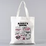 Welcome To Harry's House Pattern Canvas Tote Bag Best Gift for Harry's Fans HS Merch Essentials for