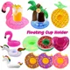 Tropical Flamingo Party Decoration Cup Holder Pvc Water Float Inflatable Drink Cup for Adults Pool