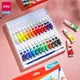 Deli 12/24 Colors Watercolor Paint Set in 5ml Tubes Art Academy Gouache Pigment Kit for Art Student