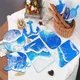 DIY Crystal Epoxy Resin Mold Large Rectangular Handle Tray Silicone Mold Handmade Mirror Swing Table