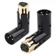 2PCS Audio Adapter Plug Adjustable Male To Female Right Angle XLR Adapter (XLR 90 Degree Adapter)