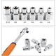 6Pcs/set Drive Socket 1/4 Hexagon Torx Star Female Bit E Socket Set E4 E5 E6 E7 E8 E10 Steel Hand