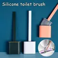 Brosse de nettoyage de toilettes au sol/mur avec support support de rangement Flexible pour brosse