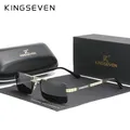 KINGSEVEN – lunettes de soleil polarisées monture Vintage en acier inoxydable Design rectangulaire
