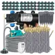 30-5M 1/4”Gray Hose 360° Bendable Spray Nozzle Irrigation Kit for Garden Buildings Plants Pot