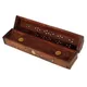 Wooden Incense Stick Burner Coffin Cone Holder Joss Stick Box with Storage Compartment Ash Catcher