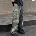 Jeans multi-poches en denim pour hommes rubans dégradés de style RO jeans Wstring de proximité