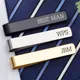 Personalized Name Tie Clips Men's Stainless Steel Custom Tie Bar Boyfriend Jewelry Groomsmen Gift