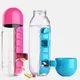 2 in 1 600ml 7 Grids Medicine Box Water Cup Sports Plastic Water Bottle Combine Daily Pill Boxes