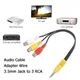 3.5MM To 3 RCA Cable Video Component AV Adapter Cable For TCL TV 3.5mm To RCA Red White And Yellow