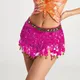 Boho Fringe Skirts Women's Belly Dance Waist Chain Scarf Tassel Waist Scarf Skirts Dancing Performs