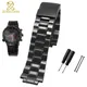 Solid stainless steel watchband for timex T2N720 T2N721 T2N739 watch strap silver black Bracelet
