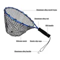 Epuisette portable en silicone pour la pêche filet avec poignée en aluminium