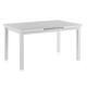 Table extensible en aluminium blanche et verre trempé 180/240X100 cm