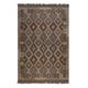 Tapis kilim pure laine tissé main ethnique chic à franges 160x230