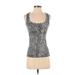 Zara Basic Sleeveless T-Shirt: Gray Tops - Women's Size Small