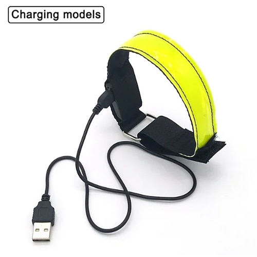 Leuchtende Armgurte für den Nachtlauf, USB-Aufladung, LED-Leuchtarmband für den Nachtlauf, Outdoor-Sport, reflektierender Sicherheitsgürtel, Fahrrad, Radfahren, leuchtendes Armband, 1 Stück Image