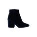 Sam Edelman Ankle Boots: Blue Print Shoes - Women's Size 7 1/2 - Almond Toe