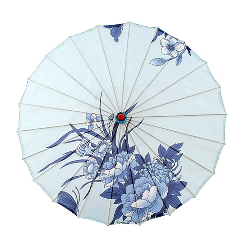 Seidenstoffschirm (33 Zoll Pfingstrose) - Chinesischer Japanischer Stil Papier Regenschirm - Für Hochzeiten und persönlichen Sonnenschutz Asdf Valentinstagsgeschenk Image