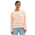 Sweatshirt TOM TAILOR Gr. XL, orange (peach offwhite) Damen Sweatshirts