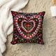 Heart Colorful Pattern 1PC Throw Pillow Covers Multiple Size Coastal Outdoor Decorative Pillows Soft Velvet Cushion Cases for Couch Sofa Bed Home Decor