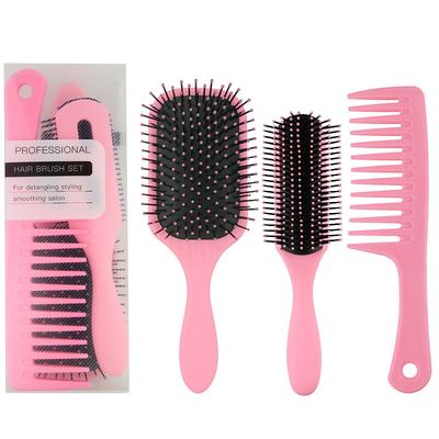 3pcs Anti-static Comb Detangling Hair Brush Scalp Massage Combs Styling Tools