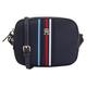 Umhängetasche TOMMY HILFIGER "POPPY CROSSOVER CORP" Gr. B/H/T: 21 cm x 17 cm x 5 cm, blau (space blue) Damen Taschen Handtaschen